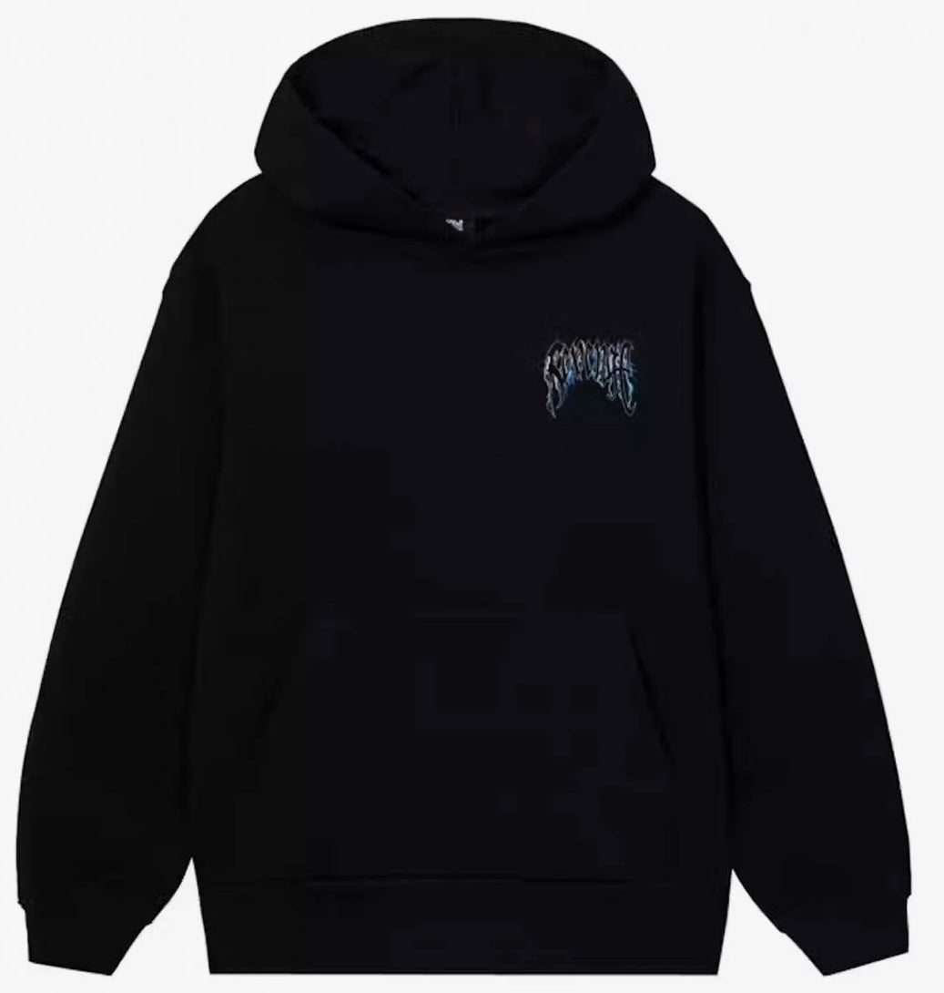 Revenge Blue Lightning Arch Hoodie Black