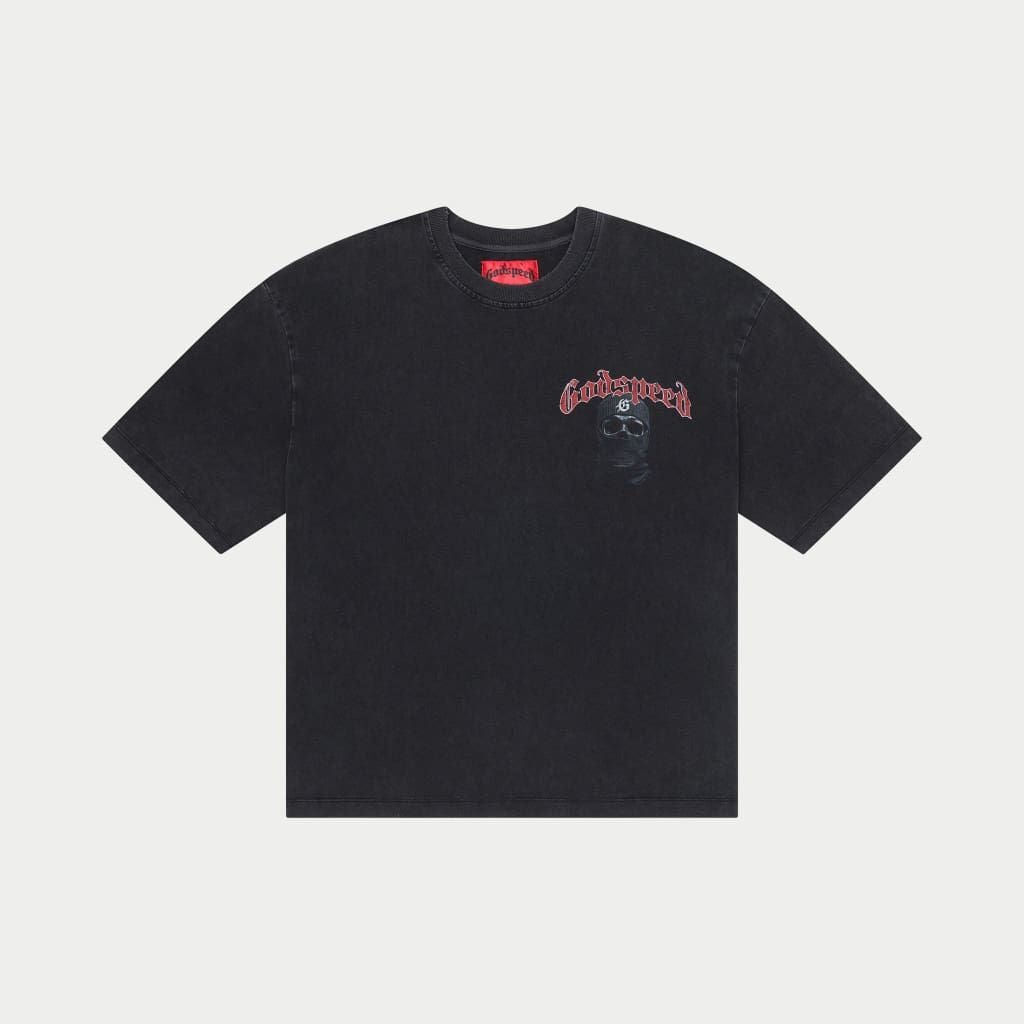 Godspeed Balaclava Szn Tee Grey Wash Red