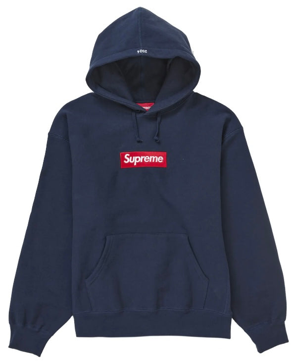 Supreme Box Logo Hooded Sweatshirt 'Navy'