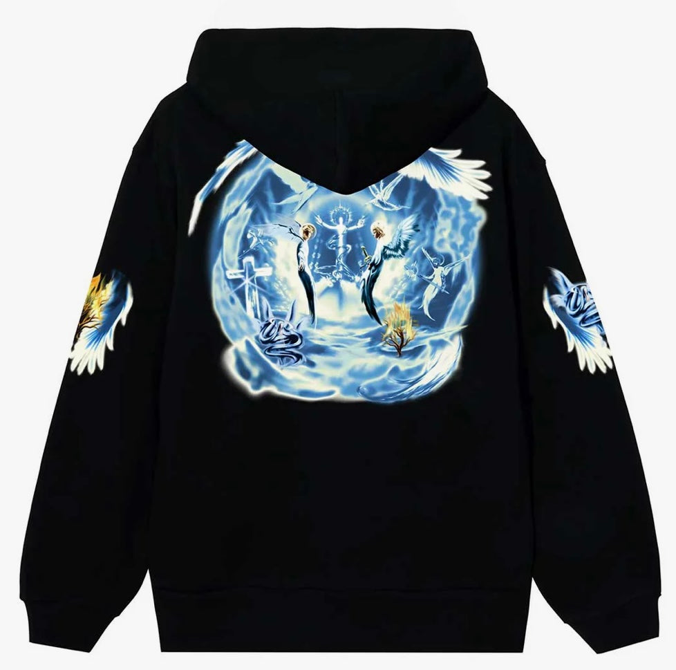 Revenge Angel Arch Logo Hoodie Black