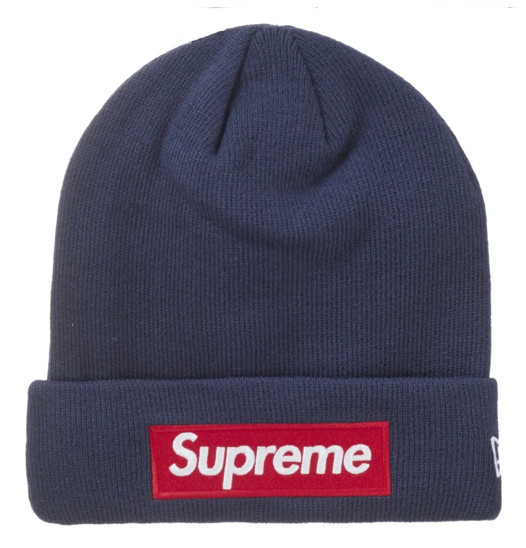 Supreme x New Era Box Logo Beanie 'Navy'