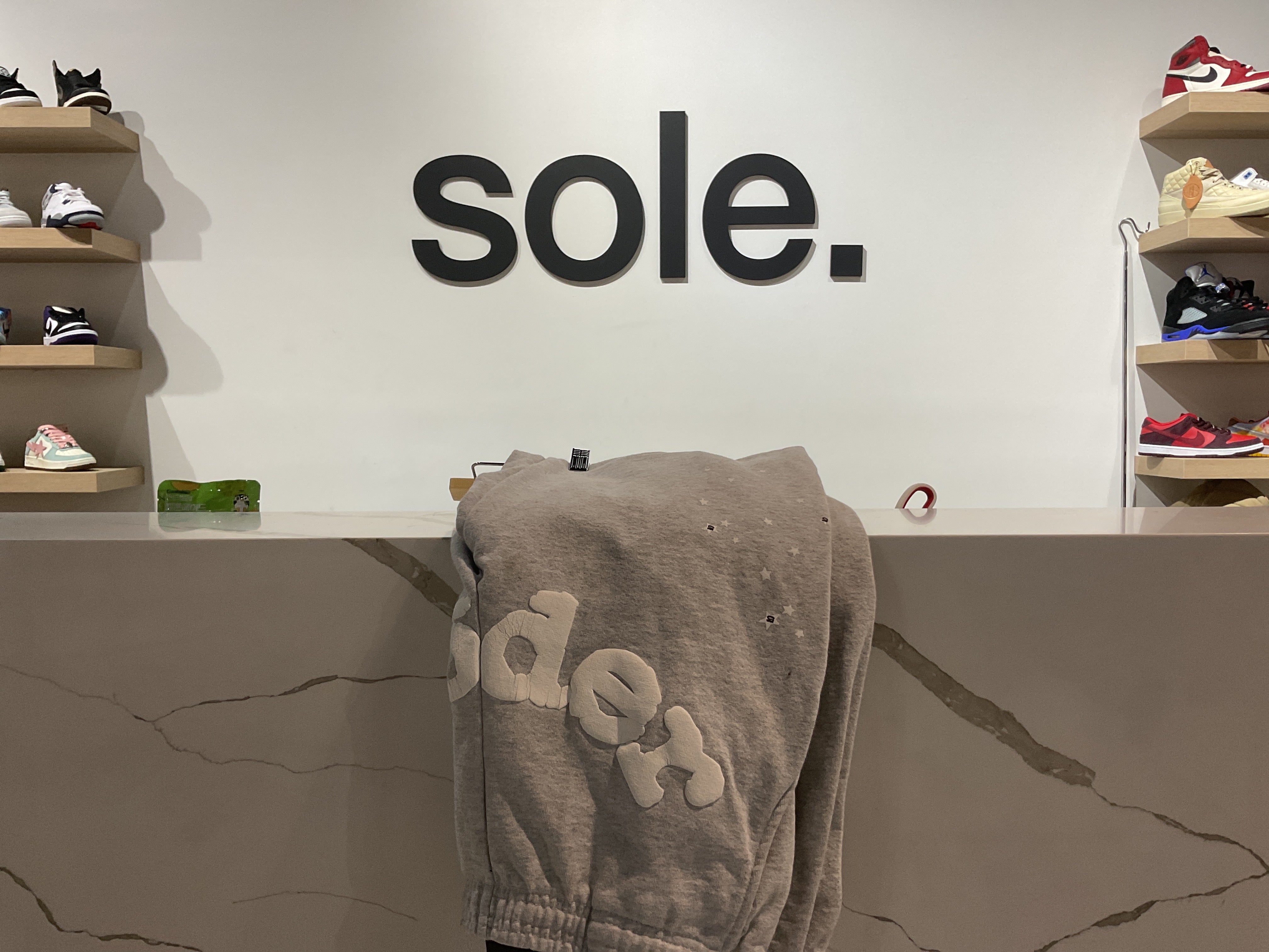Pre-Owned Sp5der OG Web Sweatpants 'Heather Grey'