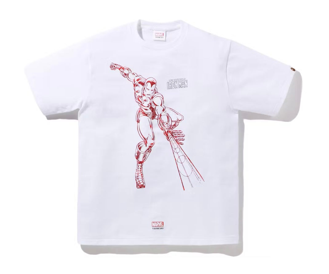 Bape x Marvel Comics Iron Tee 'White'
