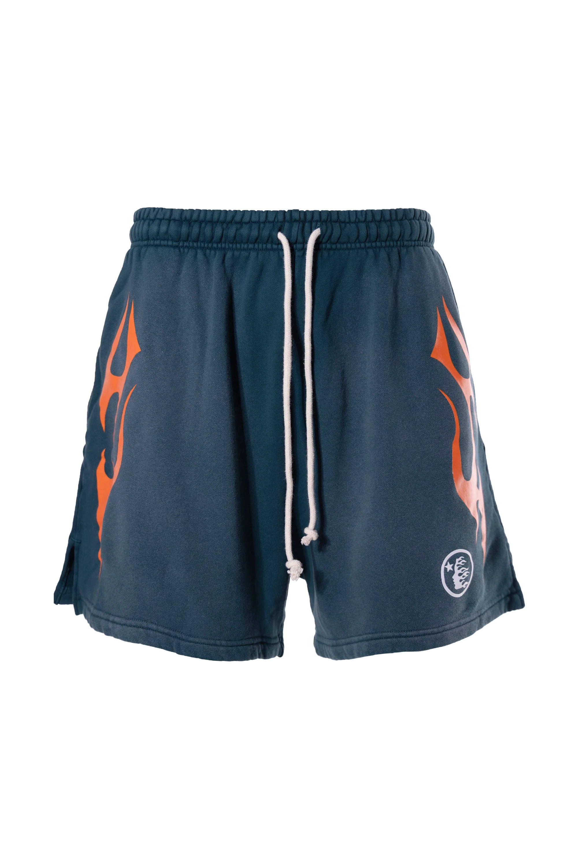 Hellstar Flame Shorts 'Navy/Orange'