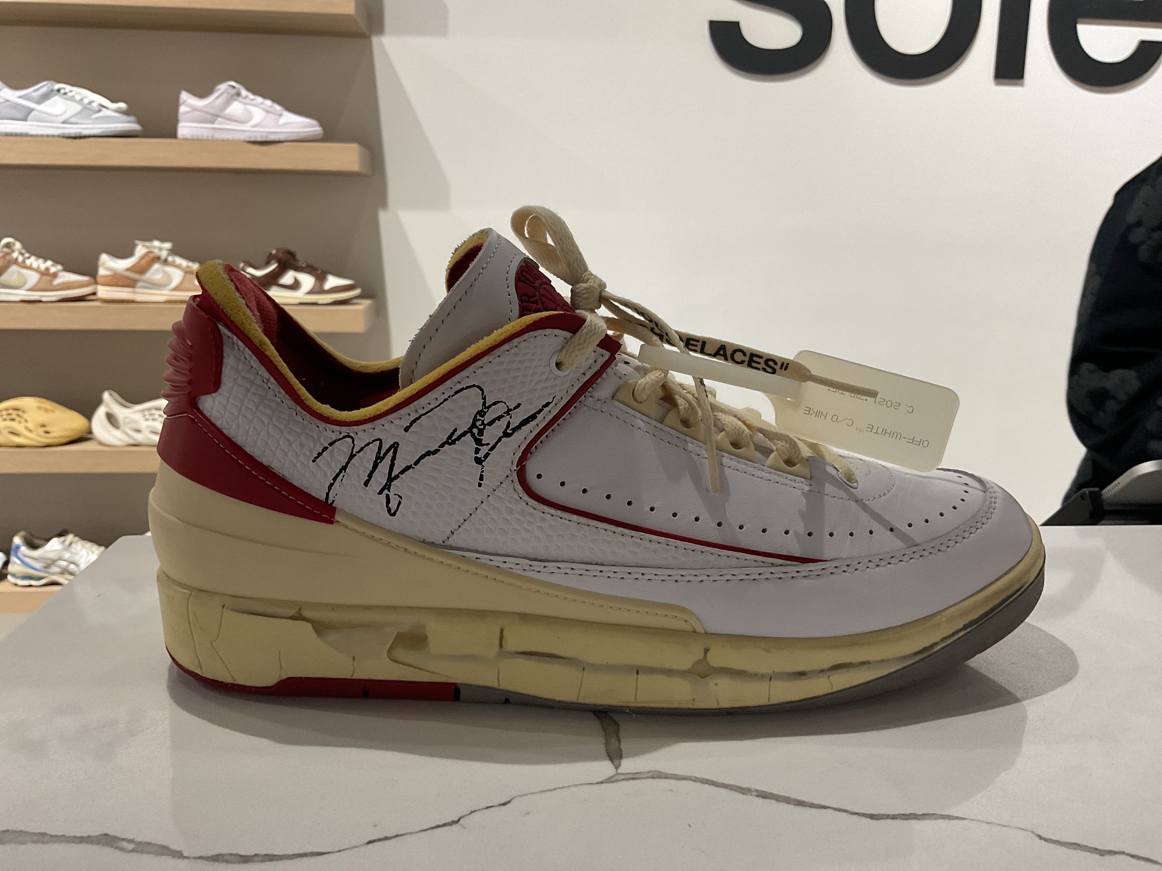 Pre-Owned Off-White x Air Jordan 2 Retro Low SP 'White Varsity Red'