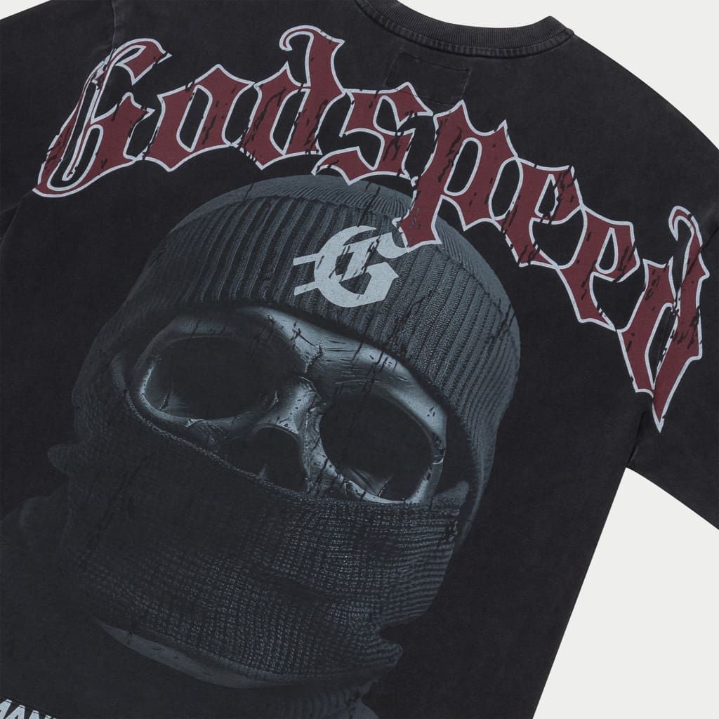 Godspeed Balaclava Szn Tee Grey Wash Red