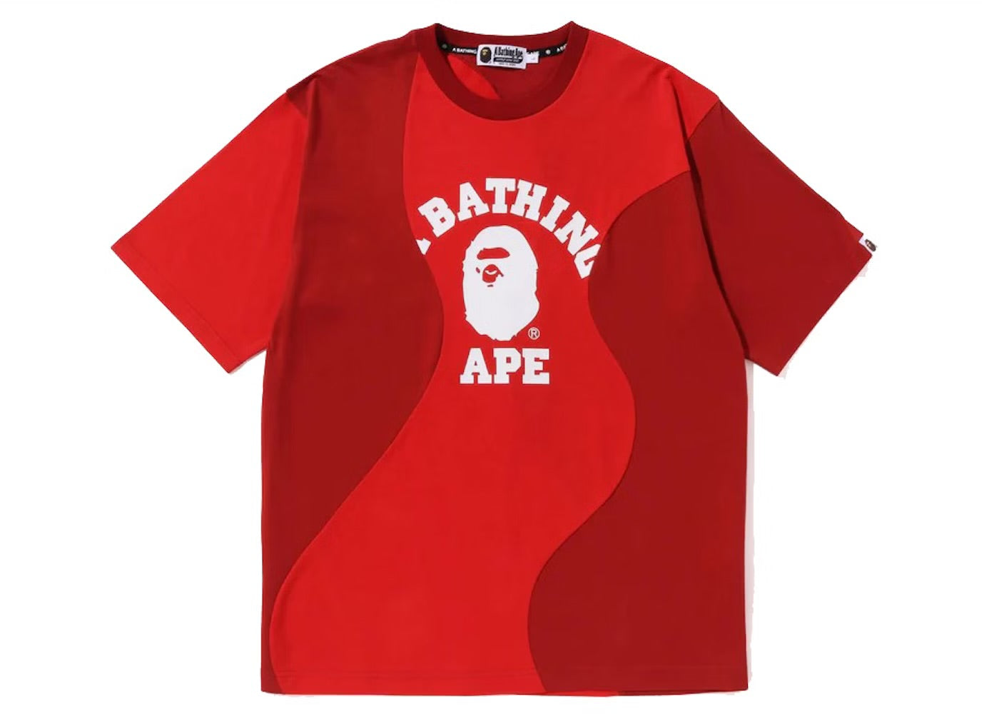 BAPE Cutting College Relaxed Fit Tee 'Red'