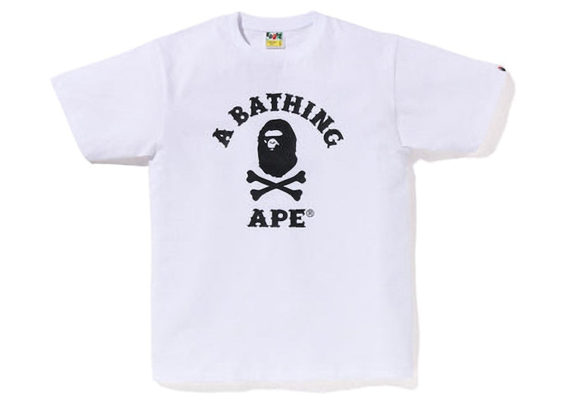 BAPE Captain Ape Crossbone Tee White