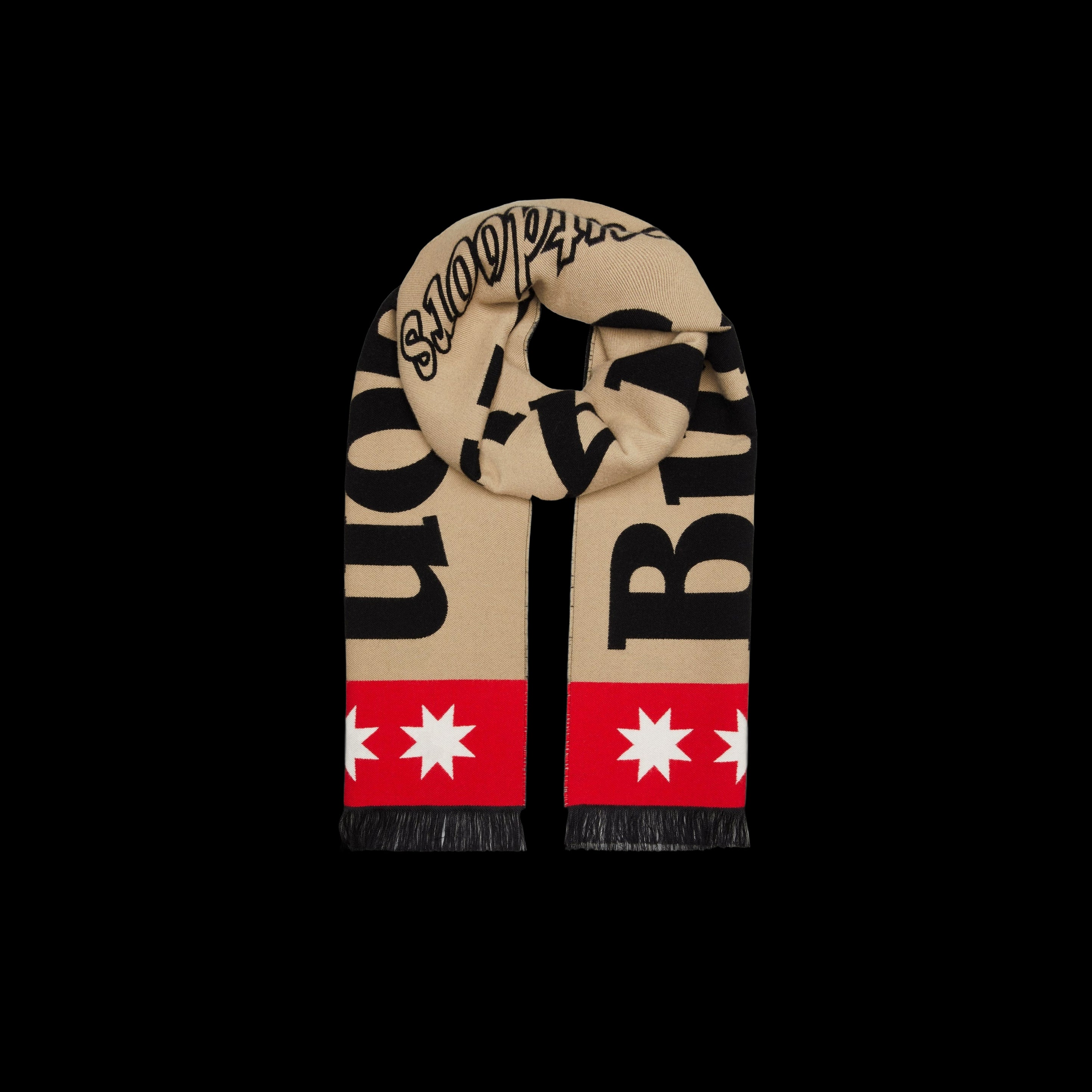 Burberry Football Jacquard Logo Wool Scarf