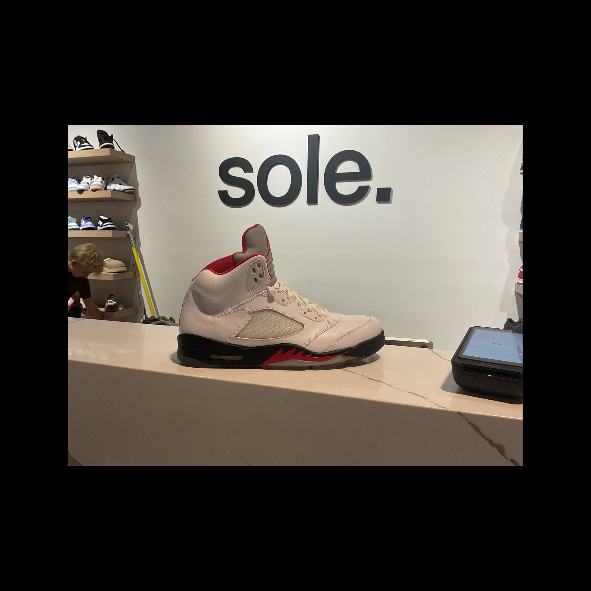 Pre-Owned Air Jordan 5 Retro 'White Fire Red' 2013