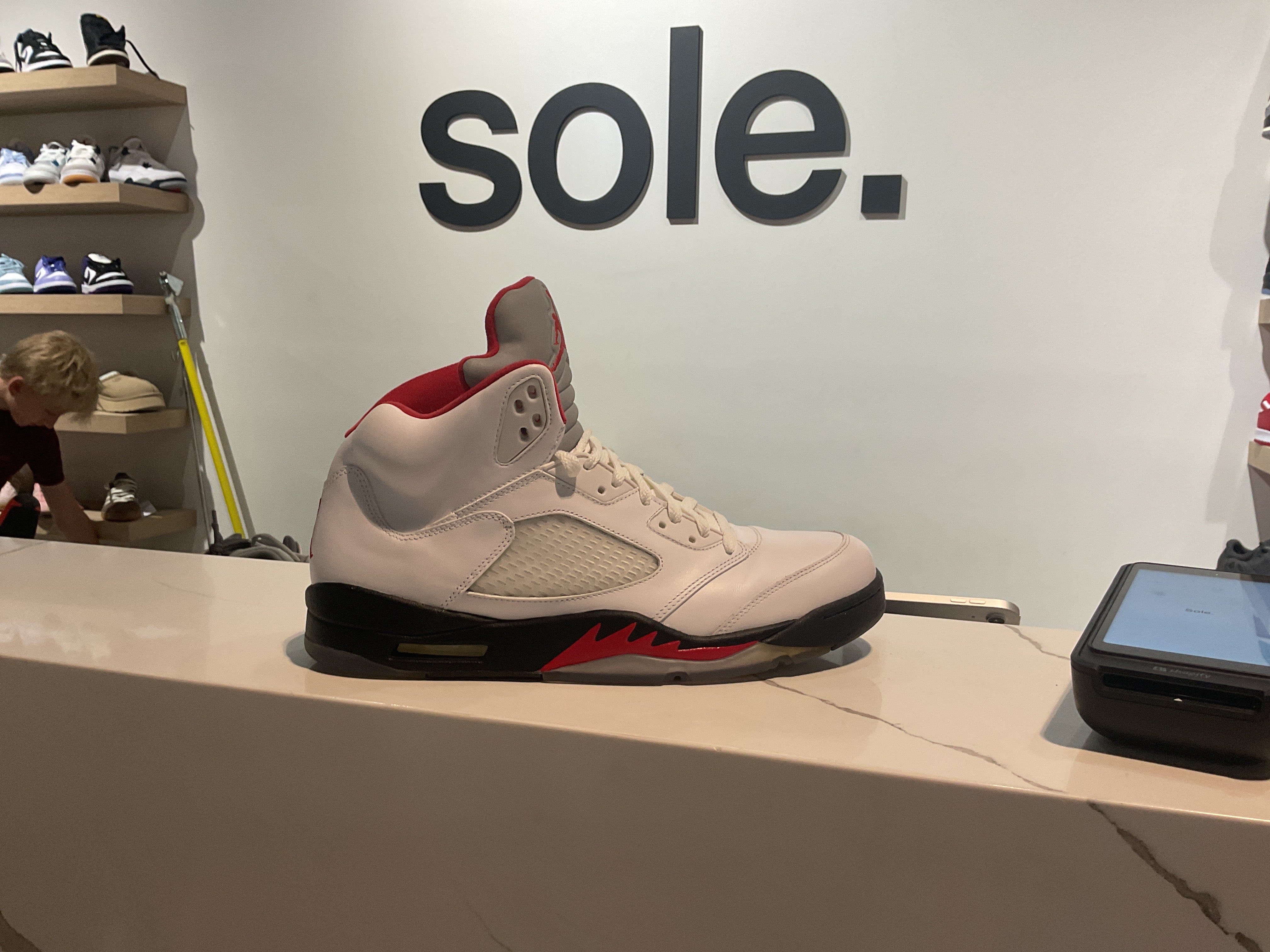 Pre-Owned Air Jordan 5 Retro 'White Fire Red' 2013