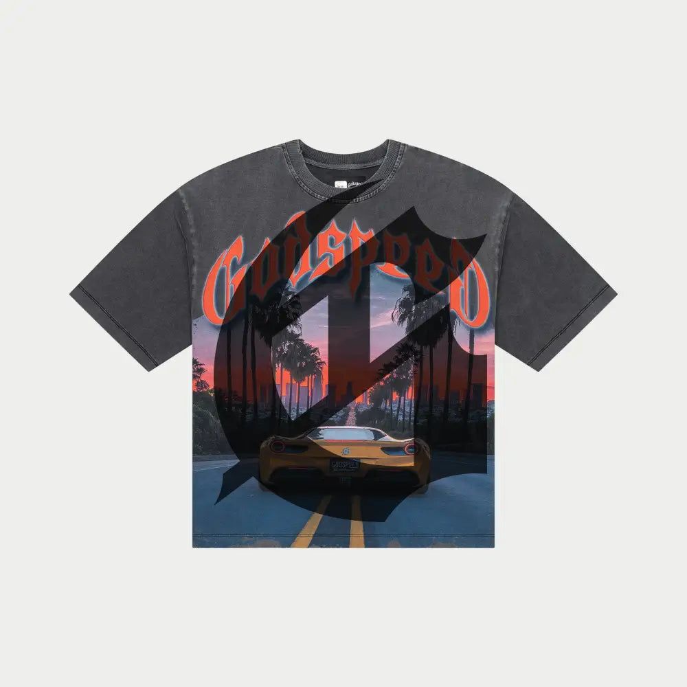 Godspeed Sunset BLVD Grey Wash Tee