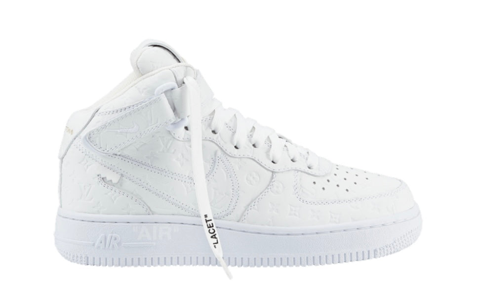 Louis Vuitton x Air Force 1 Mid 'Triple White'