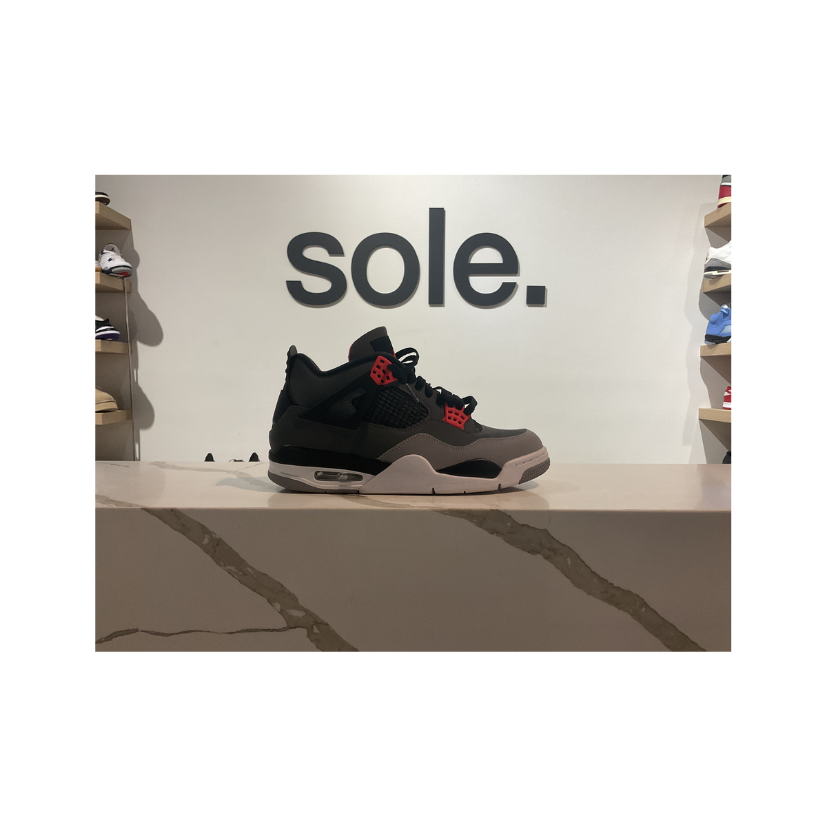 Jordan Air Jordan 4 Retro 'Infrared' Size 13/14.5W (Moderately Worn Pre-Owned) - Image 1