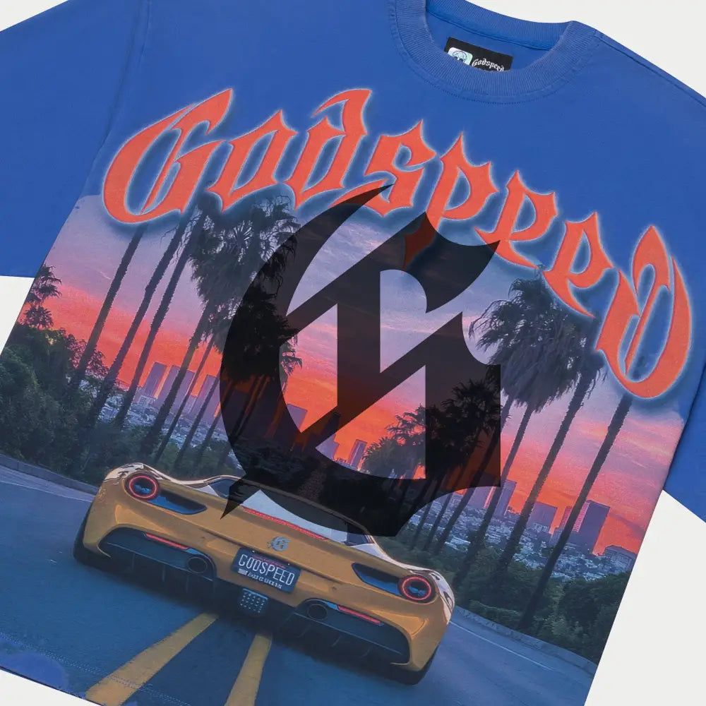 Godspeed Sunset BLVD Royal Blue Tee