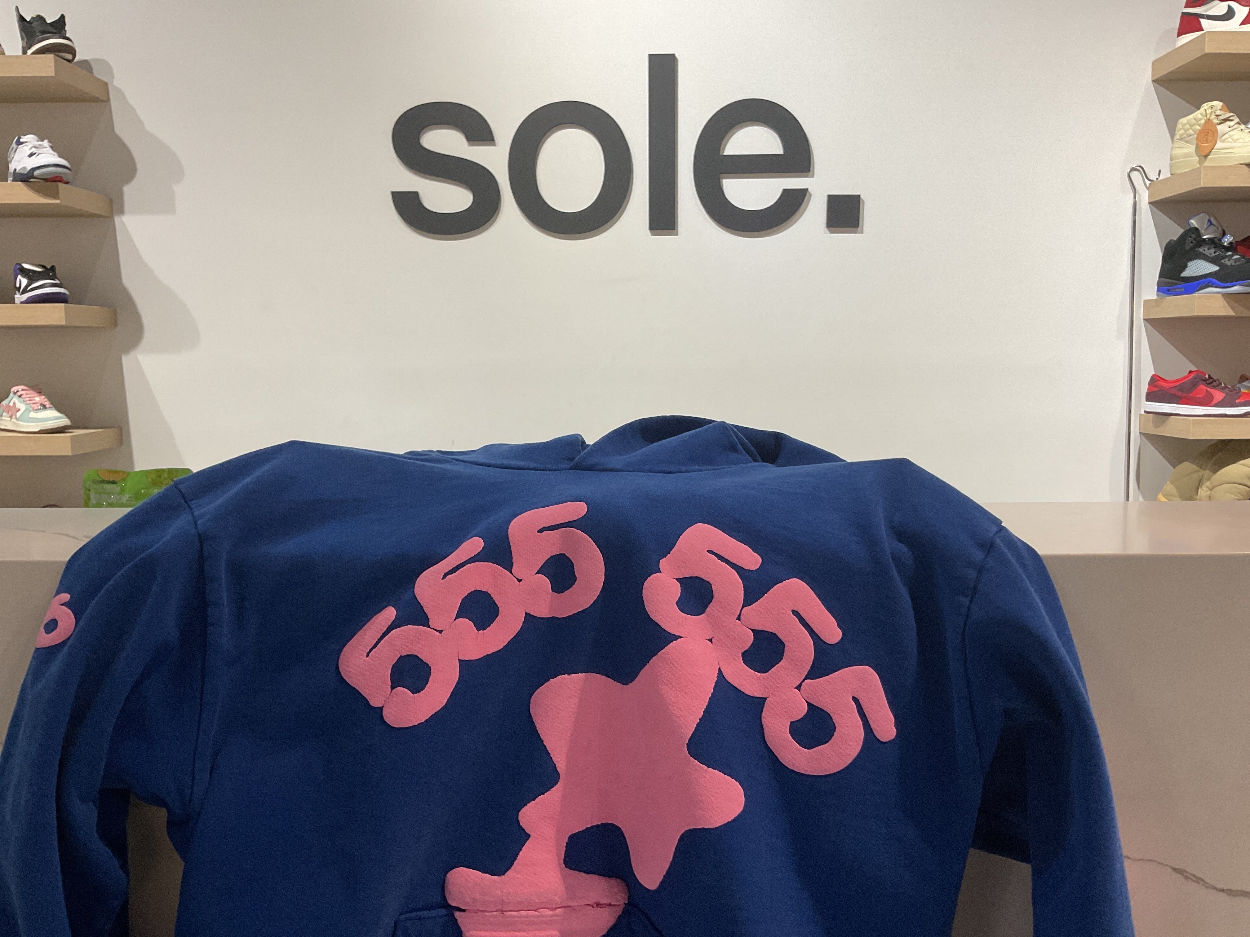 Pre-Owned Sp5der Beluga Hoodie 'Blue'