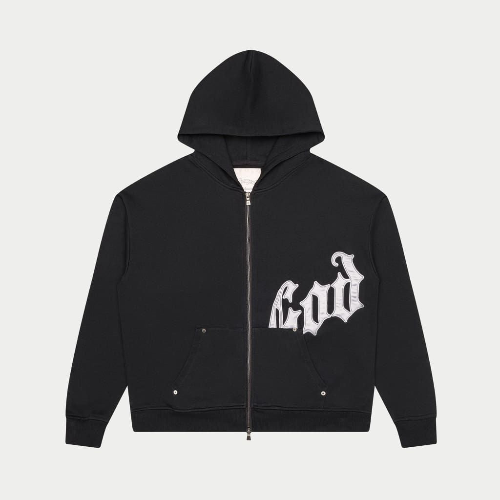 Godspeed Black/Silver Satin Sweatsuit Top