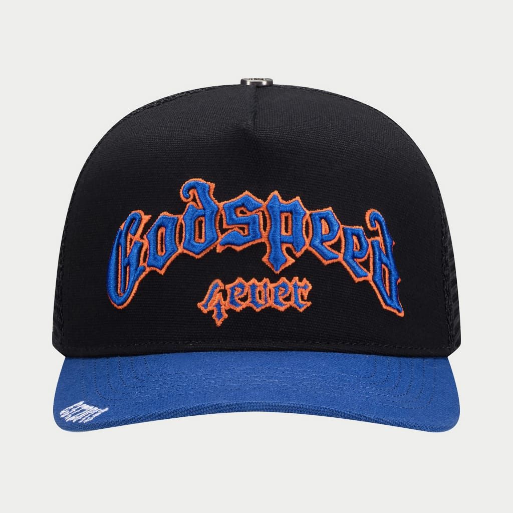 Godspeed GS FOREVER TRUCKER HAT Black/Blue/Orange