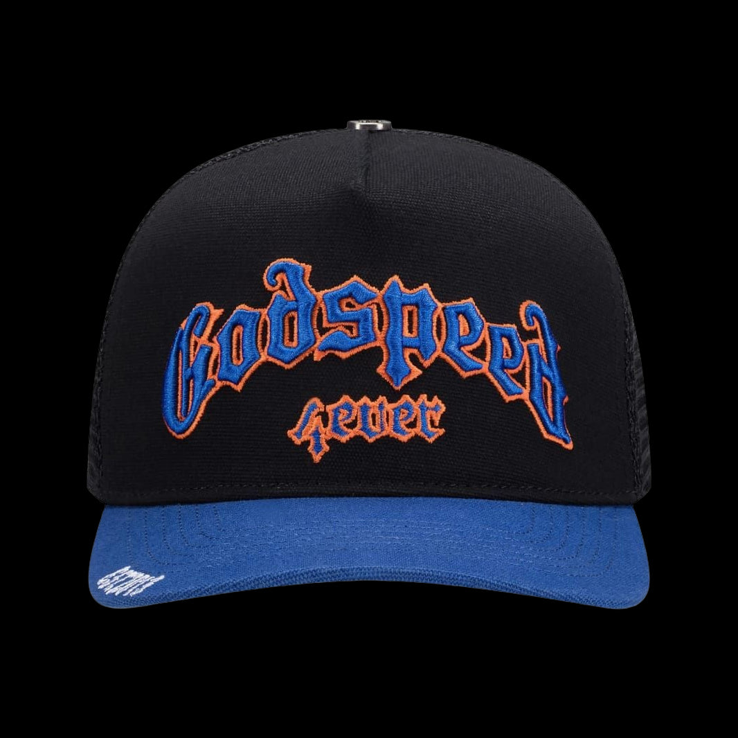 Godspeed GS FOREVER TRUCKER HAT Black/Blue/Orange