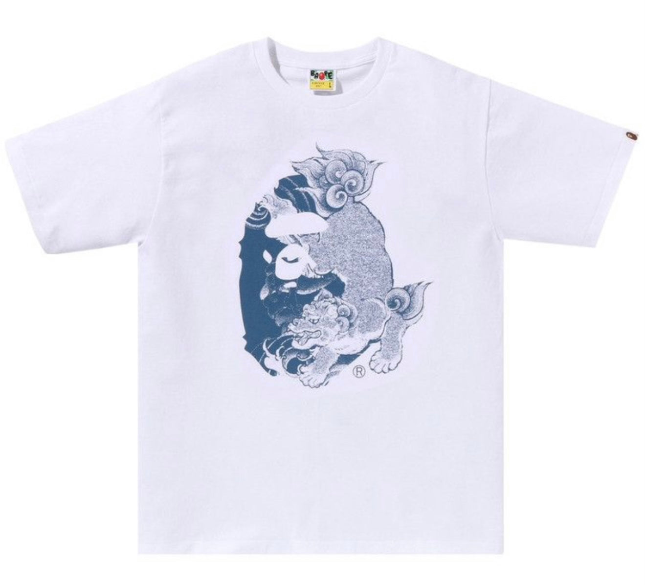 Bape Japanese Tattoo Big Ape Head Tee White