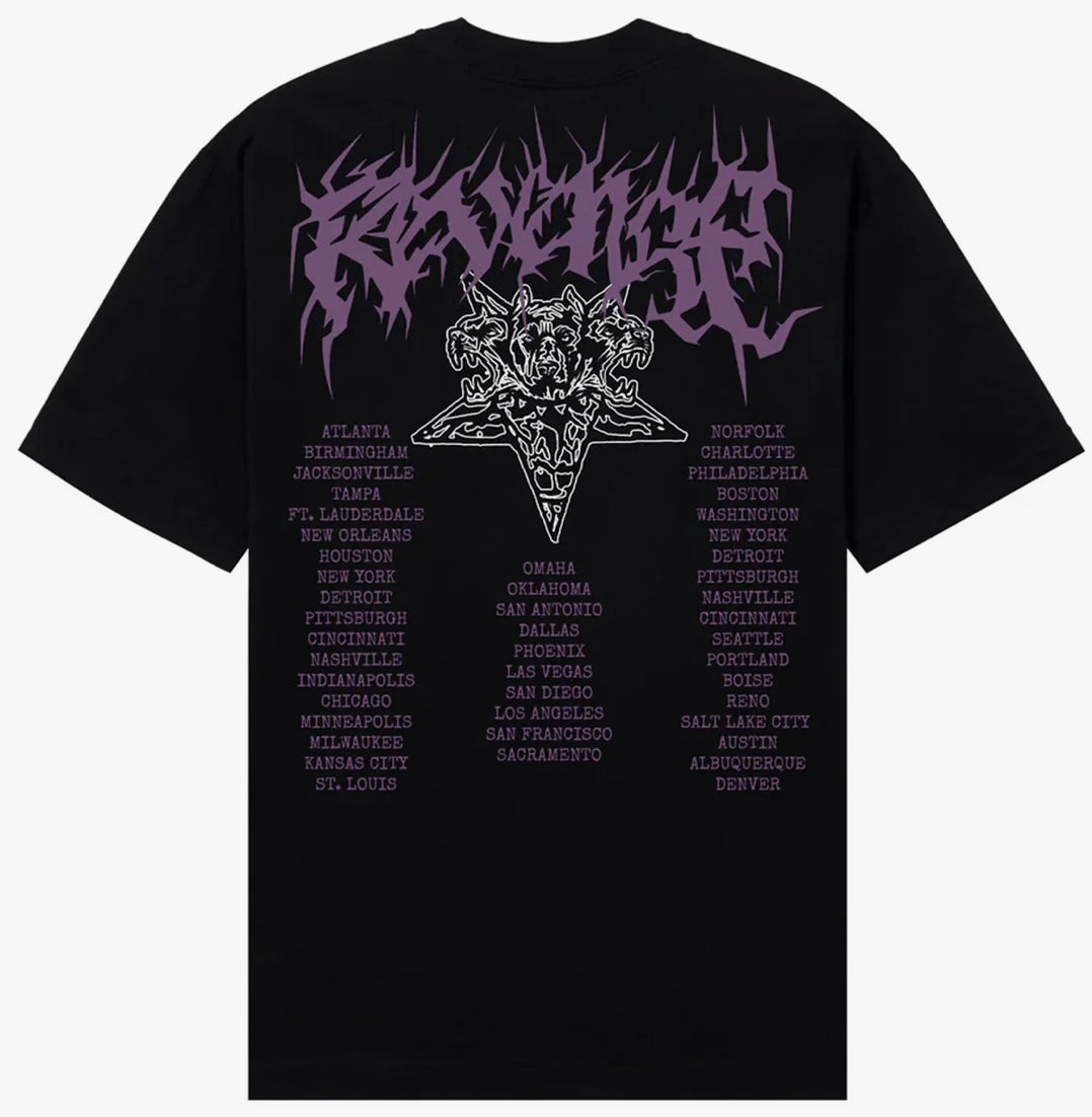 Revenge Metal Tour Tee Black Purple
