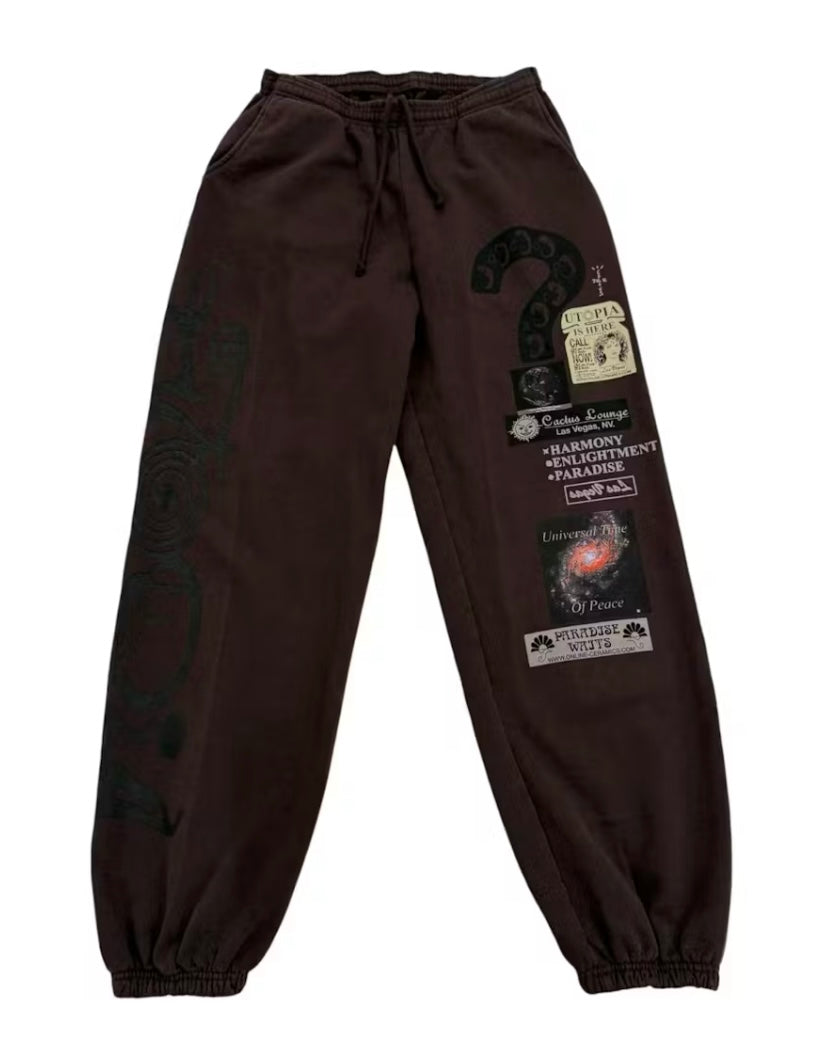 Travis Scott x Online Ceramics Utopia Sweatpants Brown