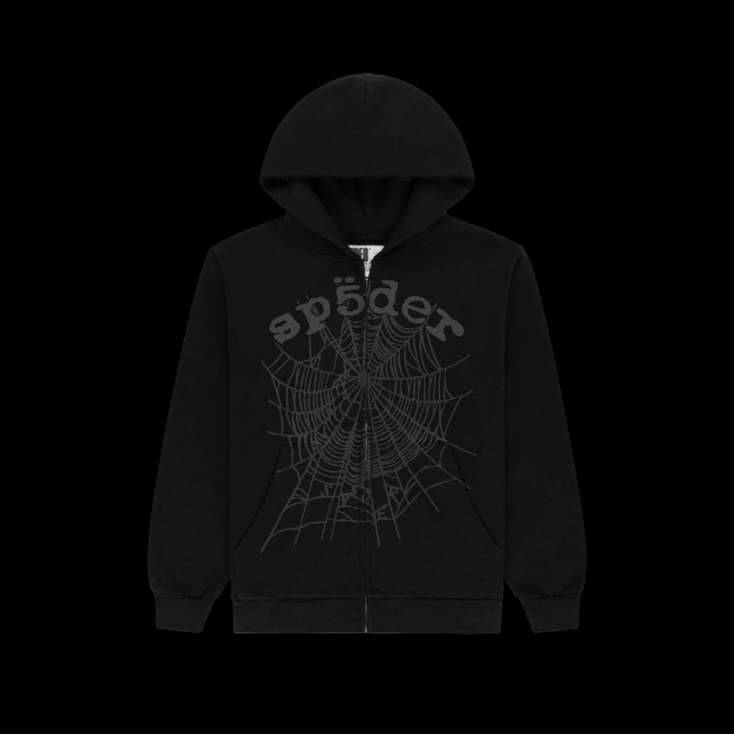 Sp5der OG Web V2 Phantom Zip Up 'Black'