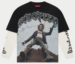 Godspeed Rocker Layered T-Shirt (Black Wash)