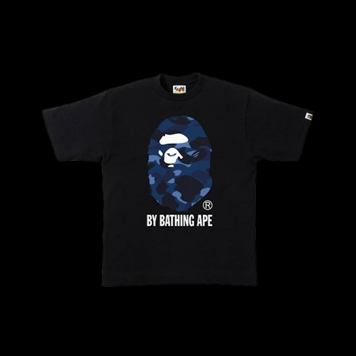 Bape Navy Ape Head Tee Black