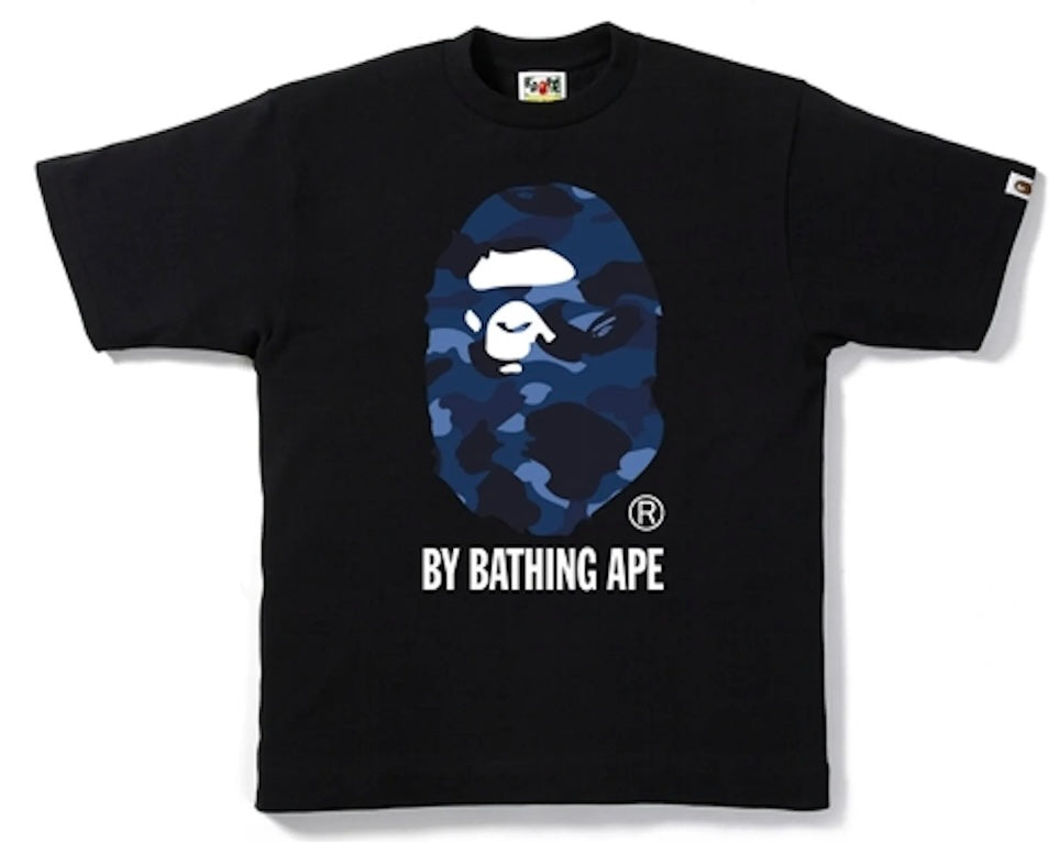 Bape Navy Ape Head Tee Black