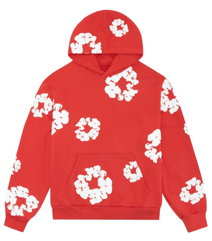 Denim Tears Cotton Wreath Hoodie Red