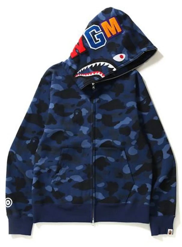 Bape Navy Camo Zip Up
