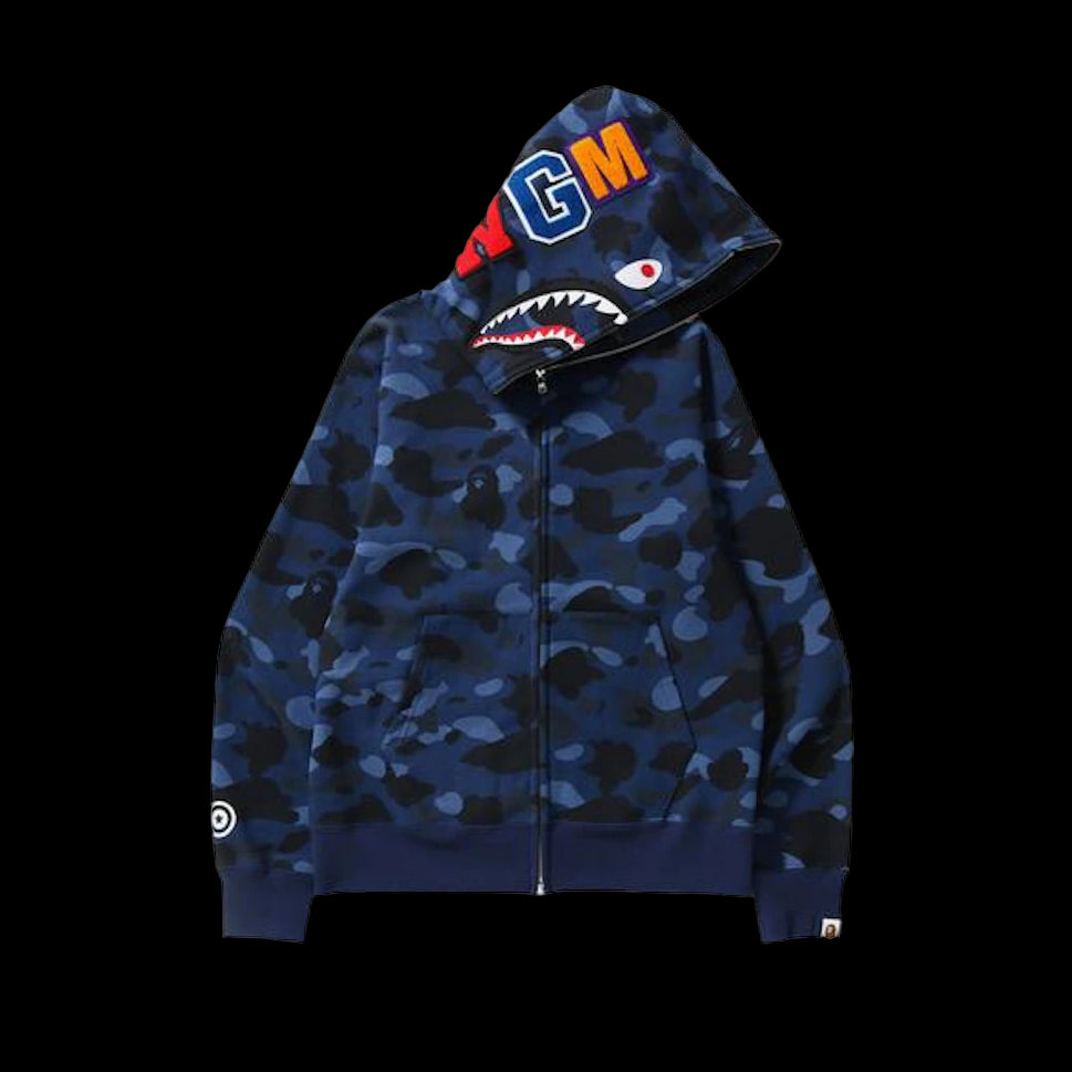 Bape Navy Camo Zip Up