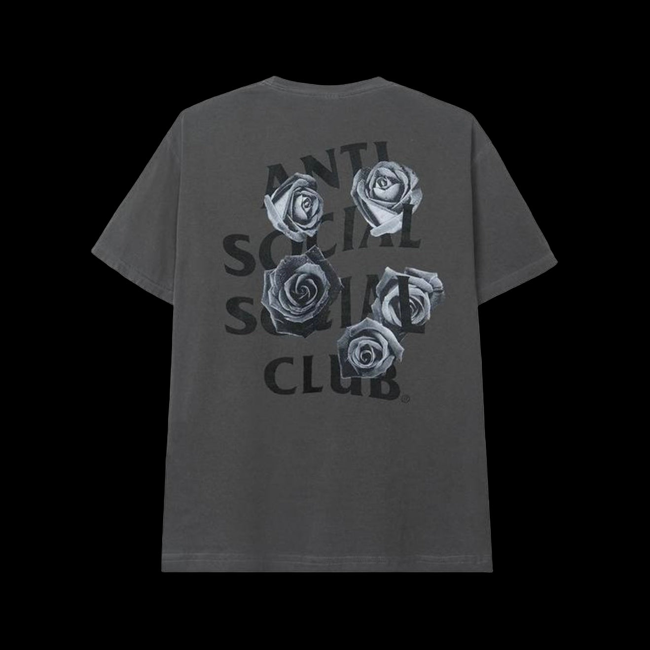 Anti-Social Bat Emoji Tee Gray