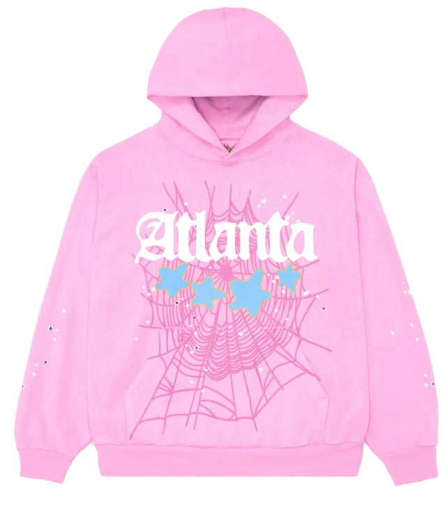 Sp5der Atlanta Hoodie Pink