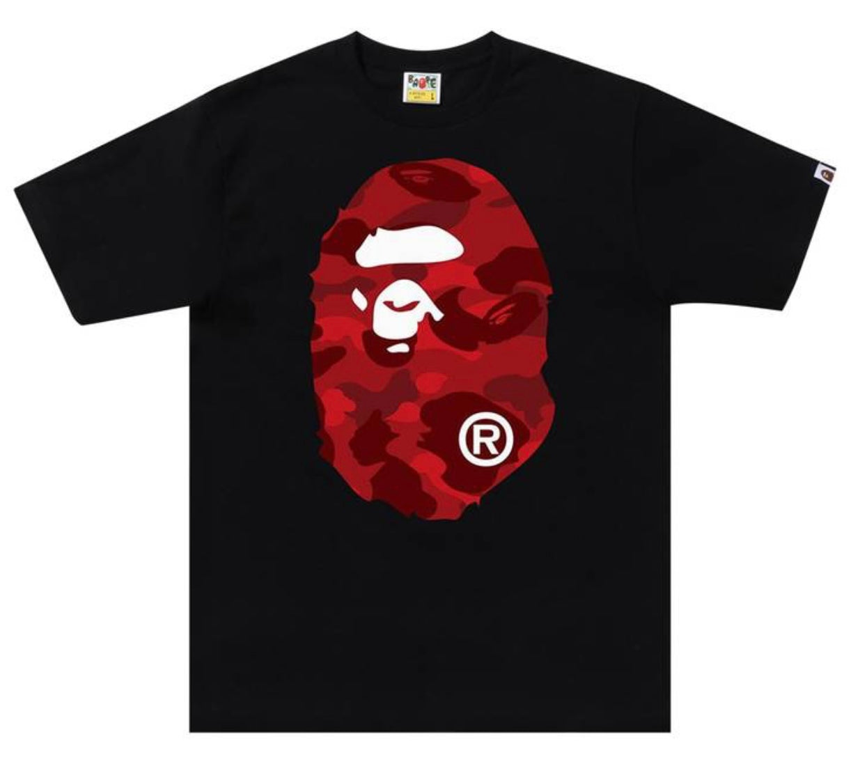 Bape Red Big Head Tee Black