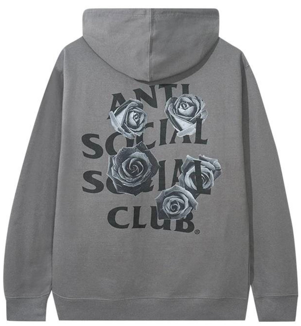 Anti-Social Bat Emoji Hoodie Grey