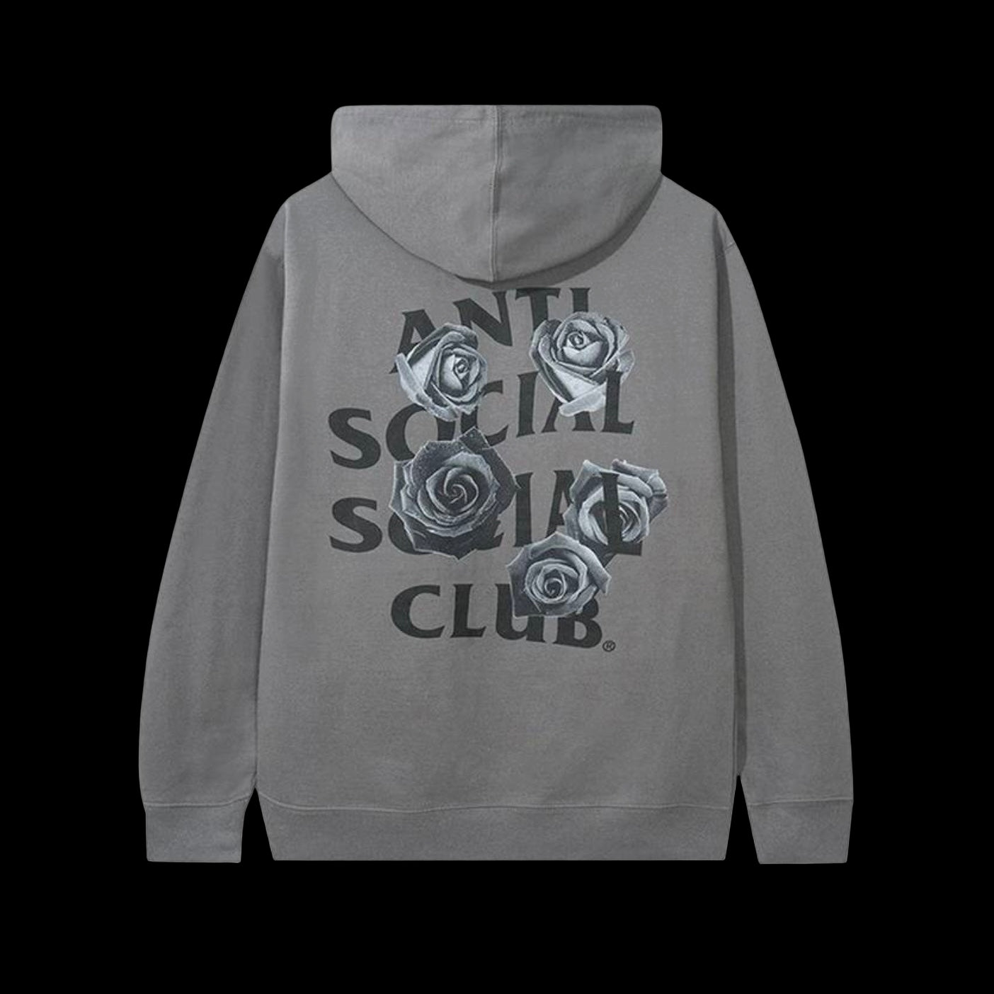 Anti-Social Bat Emoji Hoodie Grey