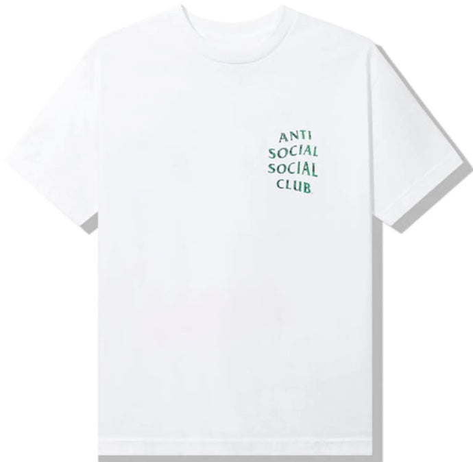 Anti-Social glitch tee white