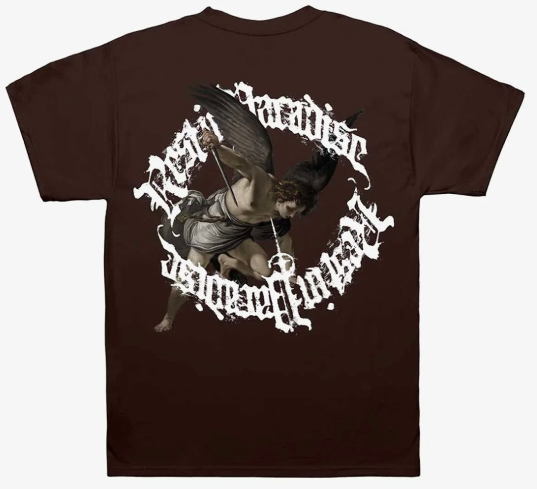 Revenge Puff Print St. Micheal Tee Brown