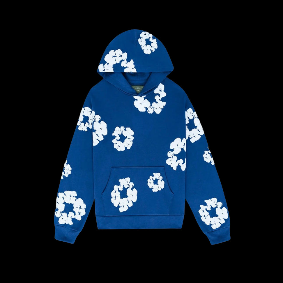 Denim Tears Cotton Wreath Hoodie Royal Blue