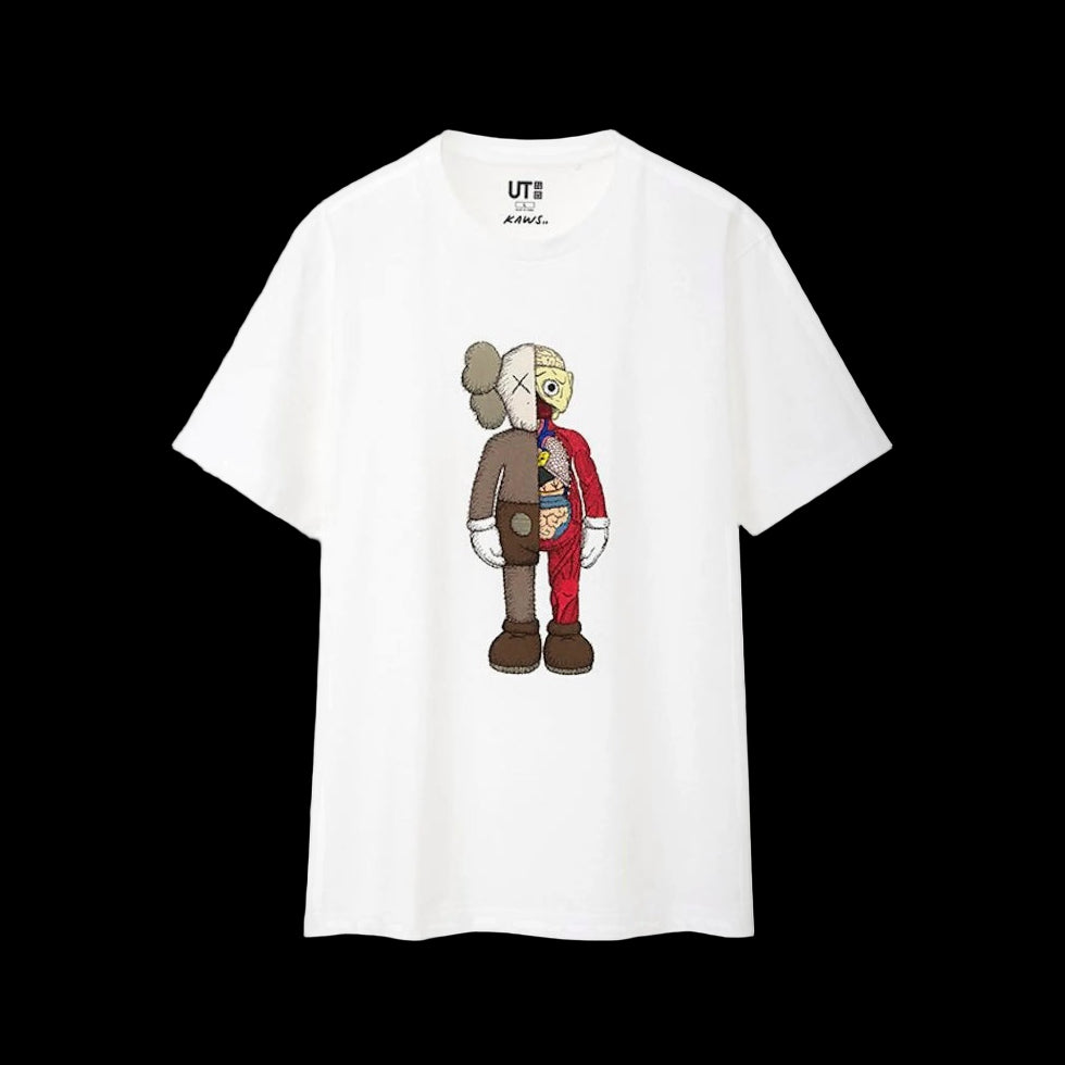 Kaws x Uniqlo flayed white tee