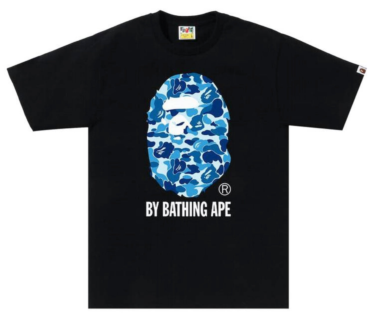 Bape Blue Big Head Tee Black