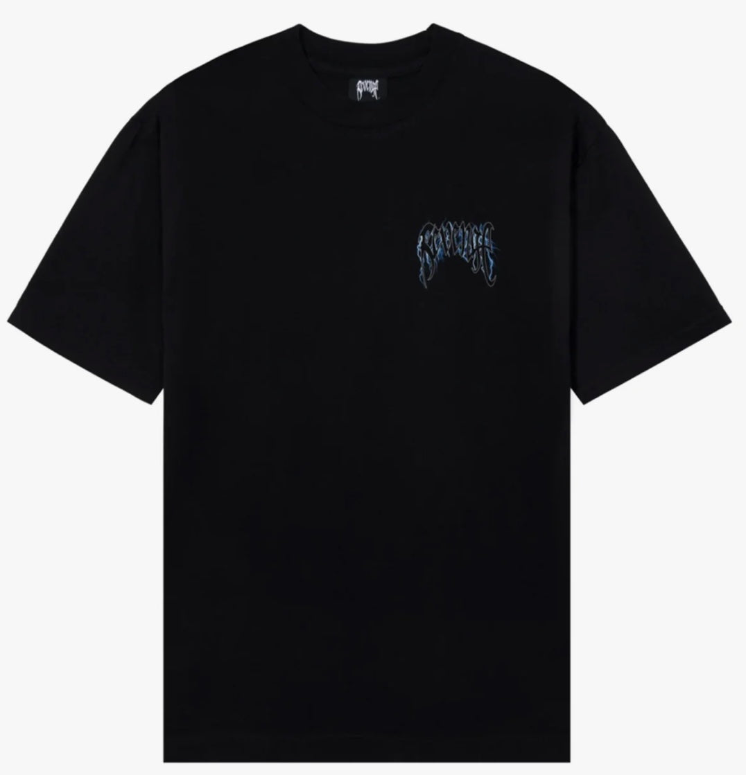 Revenge Blue Lightning Arch Tee Black
