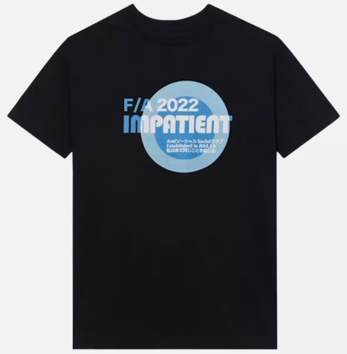 Anti-Social Impatient Tee Black Blue