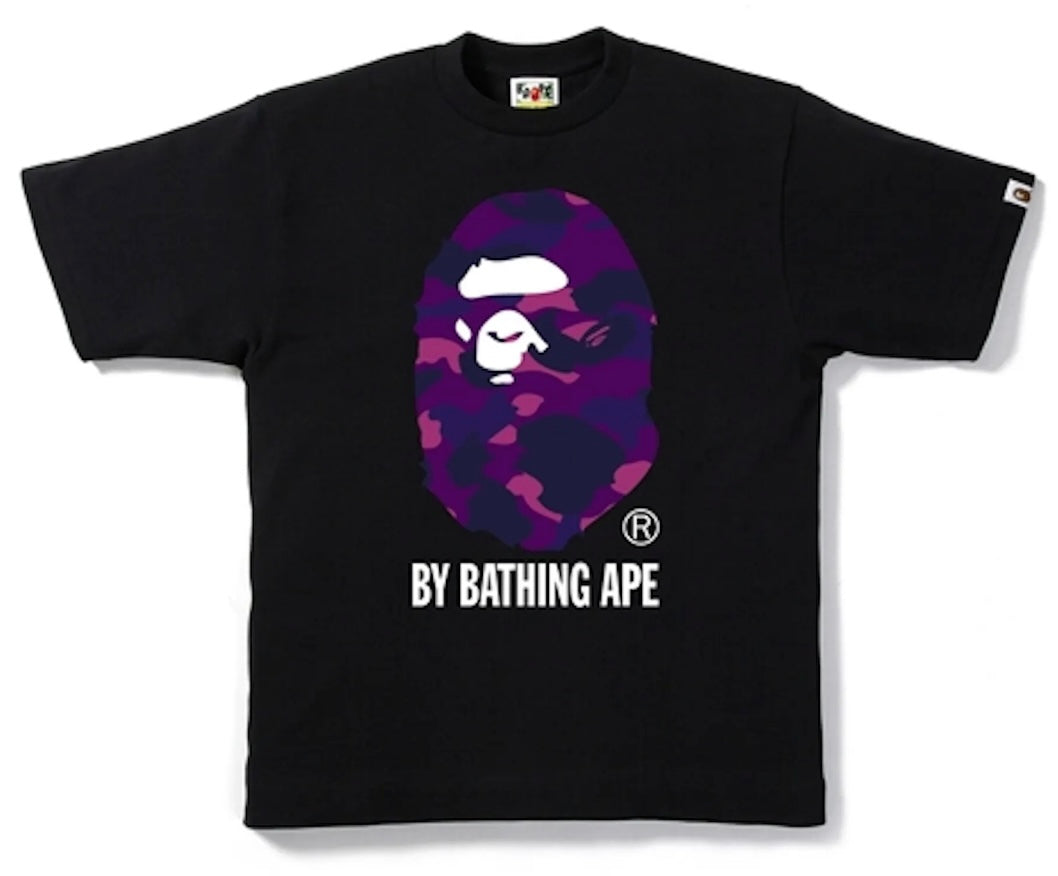Bape Purple Ape Head Tee Black