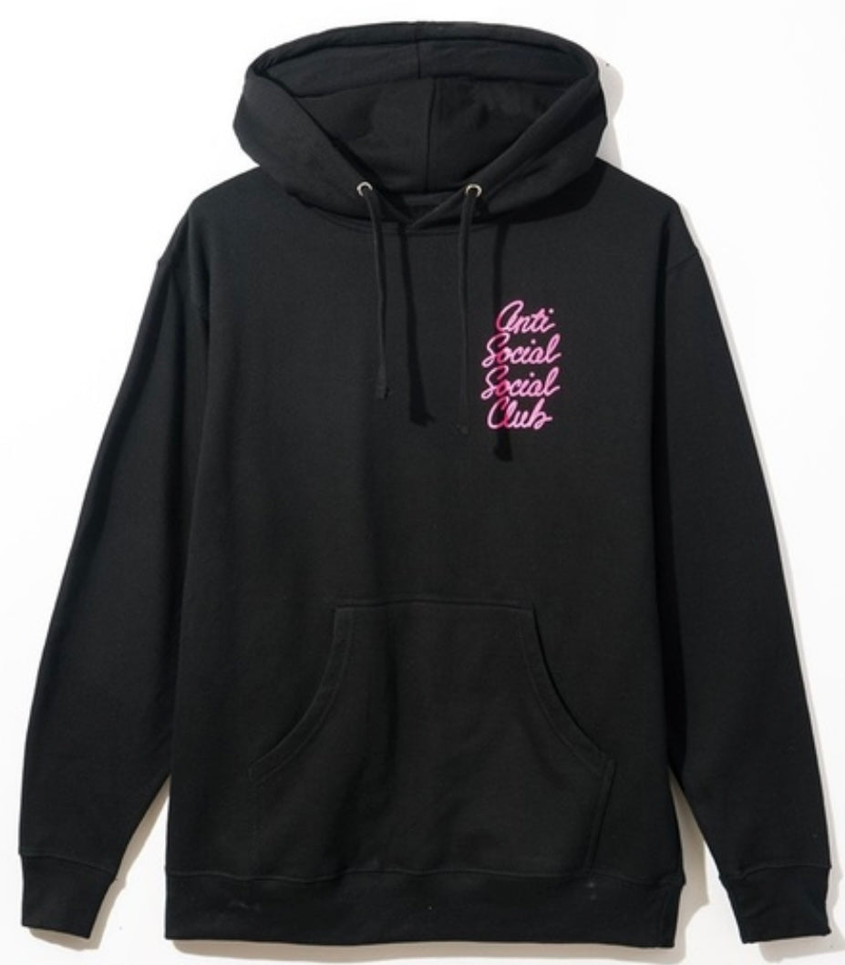 Anti-Social Hoodie Black Pink