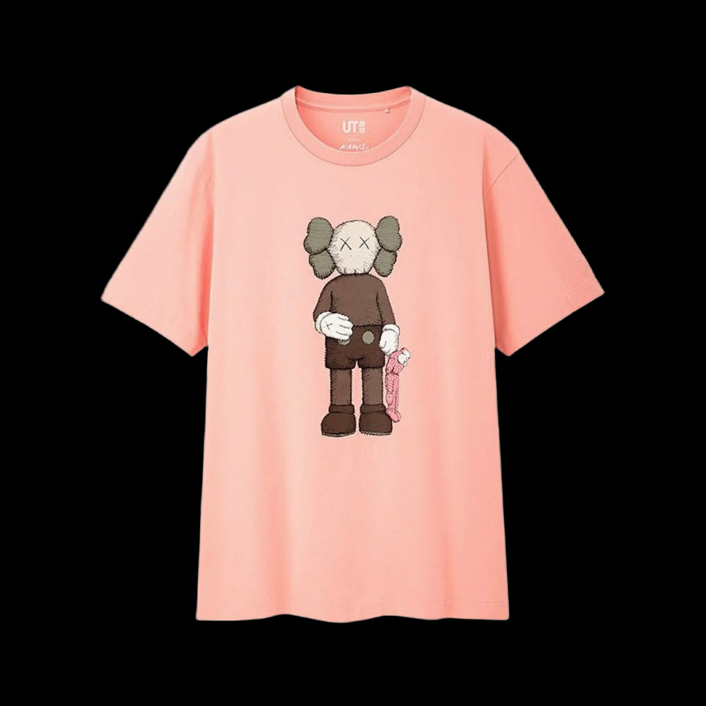 Kaws x Uniqlo companion pink tee