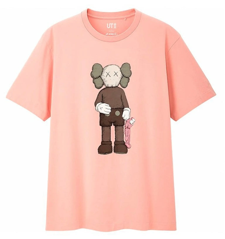 Kaws x Uniqlo companion pink tee