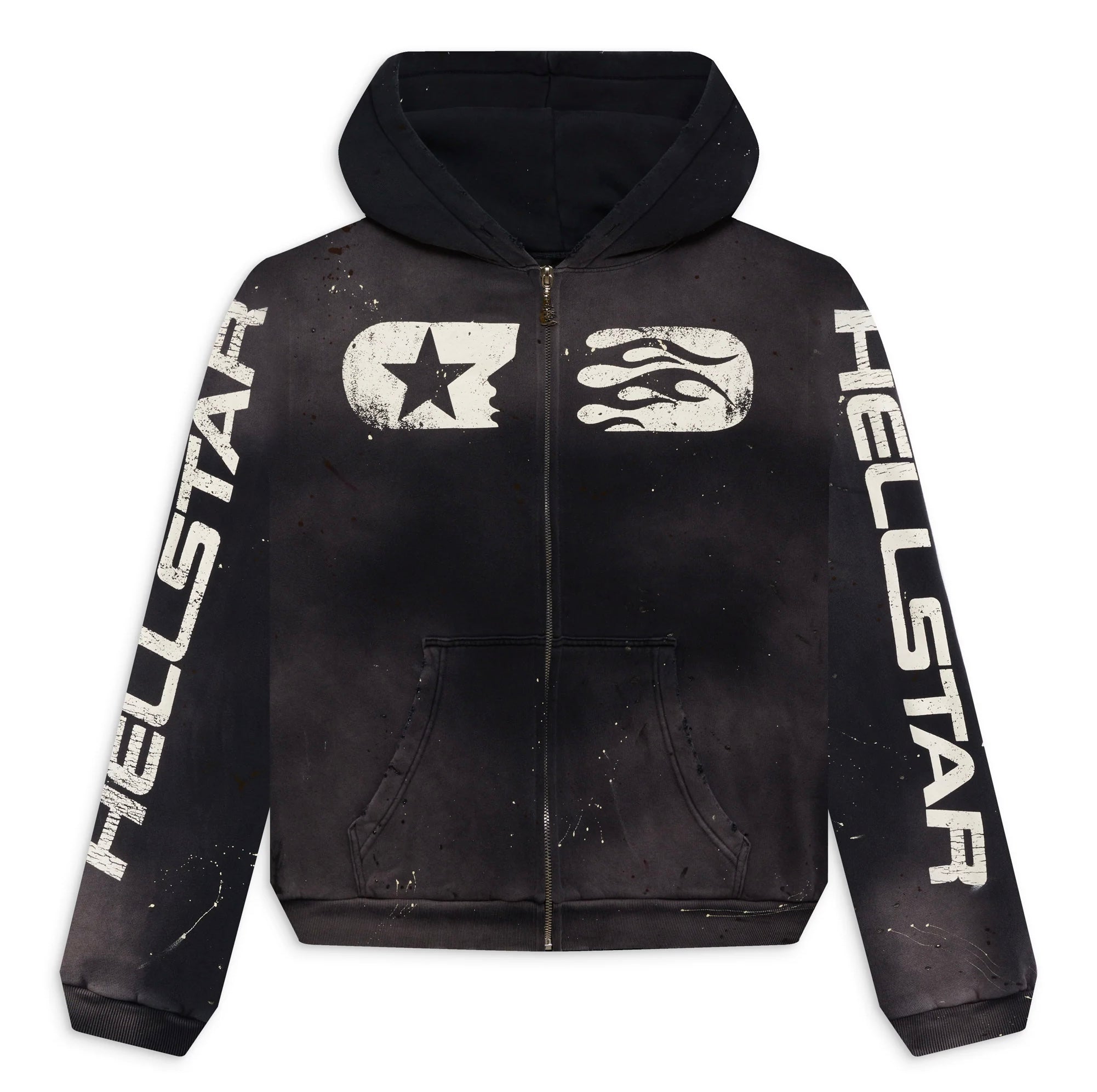 Hellstar Zip Up Hoodie Black